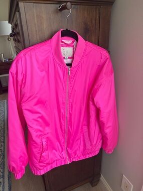 NWOT Neon Pink Bomber Jacket - New Day